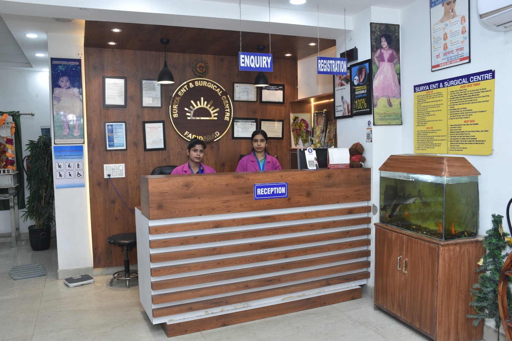 Reception Desk with Staff